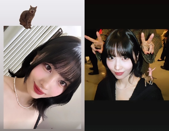 TWICEモモ、黒のノースリーブで自撮り写真公開