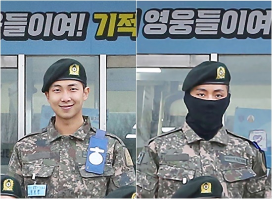 BTS RM-V、嬉しい訓練所の近況をキャッチ「凛々しい兵士」
